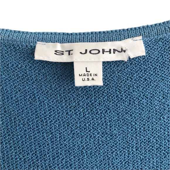 St. John Steel Blue Tank L EUC - Picture 6 of 6